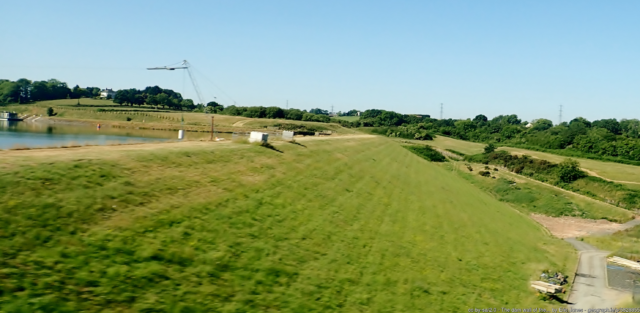 An image showing Knockbracken Reservoir Embankment, Carryduff, County Down